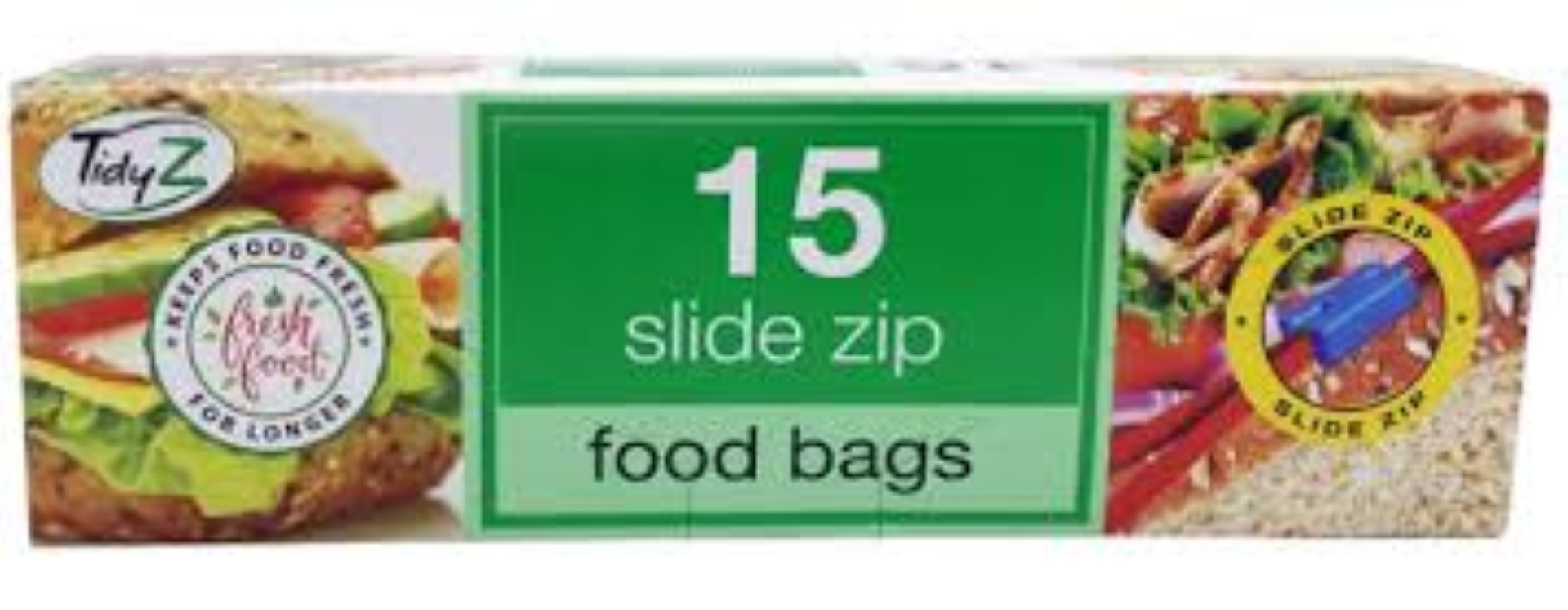 TIDYZ 15S SLIDE ZIP FOOD BAGS